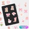 100PCS Pink Paradise Aesthetic Stickers,Pink Girl Cute Bow Tie Decals Vinyl Junk Journaling Coquette Stickers for Water Bottle Laptop (Pink Paradise) view 4