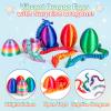 3Dgenius 4Pcs 3D Printed Dragon Eggs Mini Dragon Eggs with 8.86inch Dragon Inside 3D Printed Toys Dragon Toys for Kid & Adults, Easter Home Decor, 4Pack1 view 4