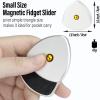FREELOVE Pivot Magnetic Fidget Slider, Metal Worry Coin Haptic Clicker for Adults, Triangle Rotation Kinetic Toy Mechanical Sound EDC, Autism Sensory ADHD Anxiety Focus Meditation (Silver, Small-Gen2) view 2