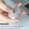 FREELOVE Pivot Magnetic Fidget Slider, Metal Worry Coin Haptic Clicker for Adults, Triangle Rotation Kinetic Toy Mechanical Sound EDC, Autism Sensory ADHD Anxiety Focus Meditation (Silver, Small-Gen2) view 3
