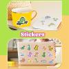 100 PCS Cute Dinosaur Stickers, Cartoon Small Dinosaur Stickers for Teens Adults, Waterproof Vinyl Dino Sticker for Water Bottle Laptop Party Favors Supplies (Dinosaurs) view 4