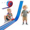 15 Ft Flexible Race Track for Kids  Portable Car Race Track Starter Set with Suction Cups, Rolls Up Easy, Compatible with 1/64 Diecast Cars, Birthday Gift for Boys & Girls Ages 3+ (Blue&Red) view 1