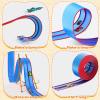 15 Ft Flexible Race Track for Kids  Portable Car Race Track Starter Set with Suction Cups, Rolls Up Easy, Compatible with 1/64 Diecast Cars, Birthday Gift for Boys & Girls Ages 3+ (Blue&Red) view 3