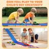 15 Ft Flexible Race Track for Kids  Portable Car Race Track Starter Set with Suction Cups, Rolls Up Easy, Compatible with 1/64 Diecast Cars, Birthday Gift for Boys & Girls Ages 3+ (Blue&Red) view 4