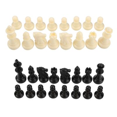 32PCS Magnetic International Chess Set Premium Plastic Chess Pieces with Strong Magnets for Indoor Outdoor Travel Game Family Fun