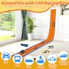 15 Ft Flexible Race Track for Kids  Portable Car Race Track Starter Set with Suction Cups, Rolls Up Easy, Compatible with 1/64 Diecast Cars, Birthday Gift for Boys & Girls Ages 3+ (Orange&Blue) view 2
