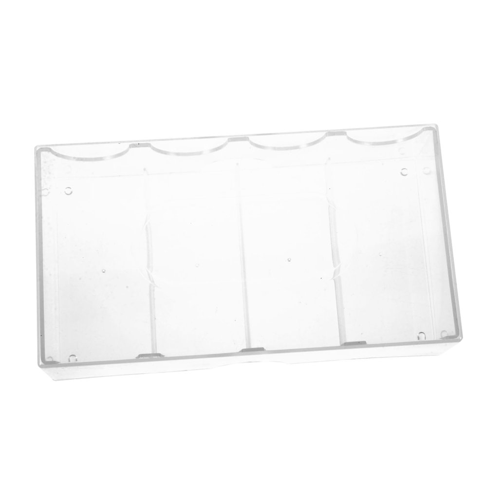 JOINPAYA Large Capacity Transparent Poker Chip Case with Buckle Closure Portable Poker Chip Holder and Organizer Box for Easy Storage and Transport