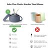 Bakpoco Kids Dinnerware Set - 6 Piese Toddler Plates and Suction Bowls Set with Kids Utensils&Cup, 2 IN 1 Stainless Steel & Silicone Baby Self Feeding Supplies, Navy view 4