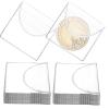 50PCS Single Pocket Coin Sleeves 2.2" x 2" Flips Clear Coin Protectors Individual Plastic Coins Protectors for Coins Stamp Jewelry Ring Earring Collection view 1