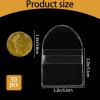 50PCS Single Pocket Coin Sleeves 2.2" x 2" Flips Clear Coin Protectors Individual Plastic Coins Protectors for Coins Stamp Jewelry Ring Earring Collection view 2