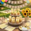 36 Pack Sun Cupcake Toppers, Sunny Cake Toppers, Fun Sun Cupcake Picks Cake Decoration for Summer Parties, Beach Events & Birthday Celebrations view 3