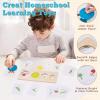 Adena Montessori First Jumbo Knob Dinosaur Wooden Shape Puzzles for Toddlers 1-3,4 Pieces Montessori Dinosaur Shape Sorter 1 2 Year Old Girl Boy Birthday Gifts,Preschool Learning Toys for Baby Kids view 4