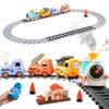 SIGHTEEDA Steam Train Set for Toddlers  Cartoon Face Locomotive with Remote Control, Real Steam, Lights & Music  Magnetic Toy with Tracks & Trucks view 2