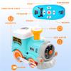 SIGHTEEDA Steam Train Set for Toddlers  Cartoon Face Locomotive with Remote Control, Real Steam, Lights & Music  Magnetic Toy with Tracks & Trucks view 4