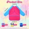 18Pcs Kids Art Smock, Waterproof Paint Smocks for Kids 3-5 with Long Sleeve 3 Pockets for Age 2-8 Years view 2