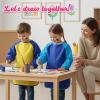 18Pcs Kids Art Smock, Waterproof Paint Smocks for Kids 3-5 with Long Sleeve 3 Pockets for Age 2-8 Years view 3