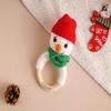 Personalized Christmas Crochet Rattle,Custom Baby Rattle with Name,Handmade Crochet Santa,Snowman and Reindeer Baby Toy Rattle,Christmas Gifts for Baby,Baby Shower Gifts (style2) view 4