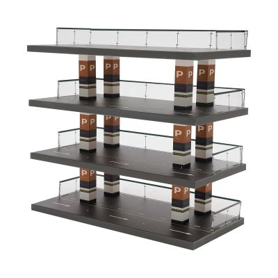 1:64 Scale 4-Tier Car Garage Model Display Case & Diorama Garage for Homes, Shopping Malls, Car Stores, Toy Stores, Birthday Presents