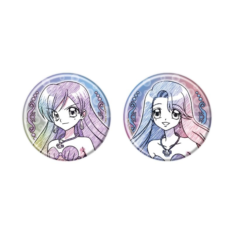 Mermaid Melody Pitchi 03 Karen & Noel [Graph Art Sketch Illustration] Set of 2 Can Badges