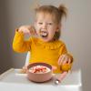 Eascrozn 3 Pack Baby Bowls with Suction, Stay Put Silicone Suction Bowls for Babies Toddler Kids, BPA Free, Soft Safe Baby Led Weaning Supplies for Food Bowl, Microwave and Dishwasher Safe,Purple view 3