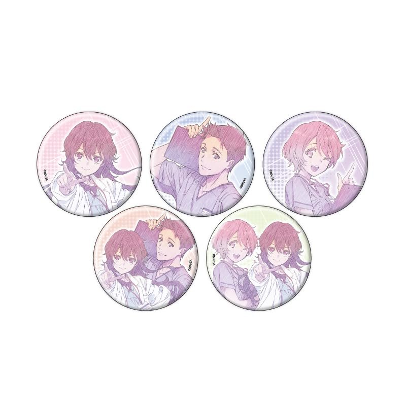 TV Anime "Tenkyu Takao Noodling Quarte" 01 (Graph Art Sketch Illustration) Tin Badge Box of 5