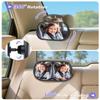 Baby Car Mirror for Backseat - Rear Facing Car Seat Mirror Safety for Infant Newborn - Easily Observe the Baby Move,Clear Wide View,360Rotation, Secure, Shatterproof - Grey view 4
