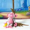 3D Printed Articulated Monkey Fidget Toy 2.75" Articulated Posable, 1 PC Hangable Monkey, Stands on Its Own for Fun Poses and Display -AM001-SMALL (White/Pink) view 3