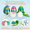 3Dgenius 4Pcs 3D Printed Dragon Eggs Mini Dragon Eggs with 8.86inch Dragon Inside 3D Printed Toys Dragon Toys for Kid & Adults, Easter Home Decor, 4Pack2 view 4