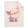 JUNZAN Cartoon Cute Pig Hearts Kids Blanket Cotton Cozy Newborns Swaddling Blankets for Sofa School Travel Nursery 40'' x 30'' view 1