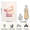 JUNZAN Cartoon Cute Pig Hearts Kids Blanket Cotton Cozy Newborns Swaddling Blankets for Sofa School Travel Nursery 40'' x 30'' view 3