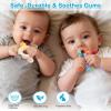 2 Pack Baby Teething Toys for 0-6 6-12 Months, Silicone Soothing Baby Teether Toys & Montessori Sensory Toys for Boy Girl, Safe and Durable Teething Toys for Newborn Infant view 3