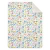 Florals Tulips Delphinium Iris White Blankets for Girls Soft Cotton Newborns Swaddling Blankets Presents for Baby 40'' x 30'' view 1