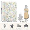 Florals Tulips Delphinium Iris White Blankets for Girls Soft Cotton Newborns Swaddling Blankets Presents for Baby 40'' x 30'' view 3
