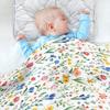 Florals Tulips Delphinium Iris White Blankets for Girls Soft Cotton Newborns Swaddling Blankets Presents for Baby 40'' x 30'' view 4