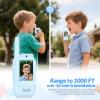 Mafiti Video Walkie Talkies for Kids 2 Pack Rechargeable Birthday Gift Toddler Toys for 3 4 5 6 7 8 Year Old Boys Girls 1000 Feets Long Range Indoor Outdoor Play(Blue+Blue) view 4