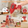 Fursnob 58-Piece Kids Tool Set with Realistic Power Toy Drill & Tool Box & DIY Stickers, Kids Construction Kits, STEM Pretend Play Boy Toys, for Toddlers Boy Ages 3-8 view 3