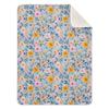 JUNZAN Summer Flowers Rose Tulips Butterflies Silver Blankets for Boys Cotton Cozy Newborns Swaddling Blankets for Sofa School Travel Nursery 40'' x 30'' view 1
