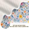 JUNZAN Summer Flowers Rose Tulips Butterflies Silver Blankets for Boys Cotton Cozy Newborns Swaddling Blankets for Sofa School Travel Nursery 40'' x 30'' view 2
