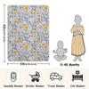 JUNZAN Summer Flowers Rose Tulips Butterflies Silver Blankets for Boys Cotton Cozy Newborns Swaddling Blankets for Sofa School Travel Nursery 40'' x 30'' view 3