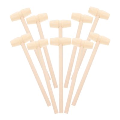 KONTONTY 10pcs Mini Wooden Mallet for Boys and Educational Beat to Hand Eye Coordination Creative Pounding Hammer
