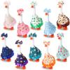 Weysat 10 Set Valentines Mini Desk Goose Outfit Holiday Bundle Easter St. Patrick's Day Winter Magnetic Geese Statue Felt Fabric Costume for 7 Inch Desktop Goose Table Decor Gifts(Cute Style,Fabric) view 1