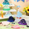 Weysat 10 Set Valentines Mini Desk Goose Outfit Holiday Bundle Easter St. Patrick's Day Winter Magnetic Geese Statue Felt Fabric Costume for 7 Inch Desktop Goose Table Decor Gifts(Cute Style,Fabric) view 4