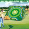 Mostop Large Golf Chipping Game Set, 70"x70" Large Chipping Mat with 20 Sticky Balls & 2 Adjustable Clubs, Indoor Outdoor Golf Practice for Backyard, Lawn, Yard Games Gift for Friends Family view 2