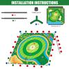 Mostop Large Golf Chipping Game Set, 70"x70" Large Chipping Mat with 20 Sticky Balls & 2 Adjustable Clubs, Indoor Outdoor Golf Practice for Backyard, Lawn, Yard Games Gift for Friends Family view 4