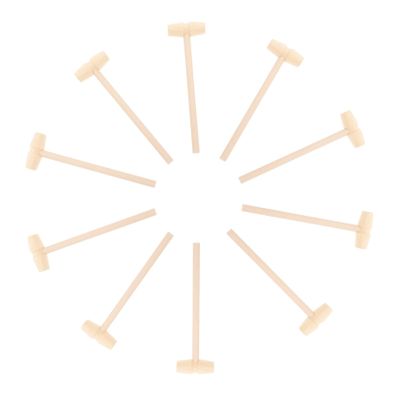 Milisten 10pcs Mini Wooden Hammer for Boys Beat Enhancing Hand Eye Coordination Dexterity and Arm Movement Educational Pounding Mallets