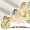 JUNZAN Flowers Daffodil Osteospermum Peach Blanket for Baby Cotton Cozy Newborns Swaddle Blanket Essentials Must Haves 40'' x 30'' view 2
