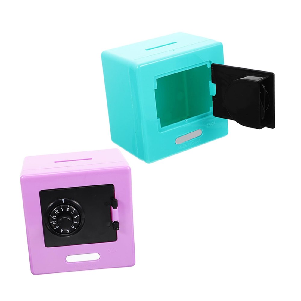 BUTIFULSIC 2pcs Money Bank Small Piggy Bank Safe Box Coin Container for Boys Birthday Gift Home Decoration
