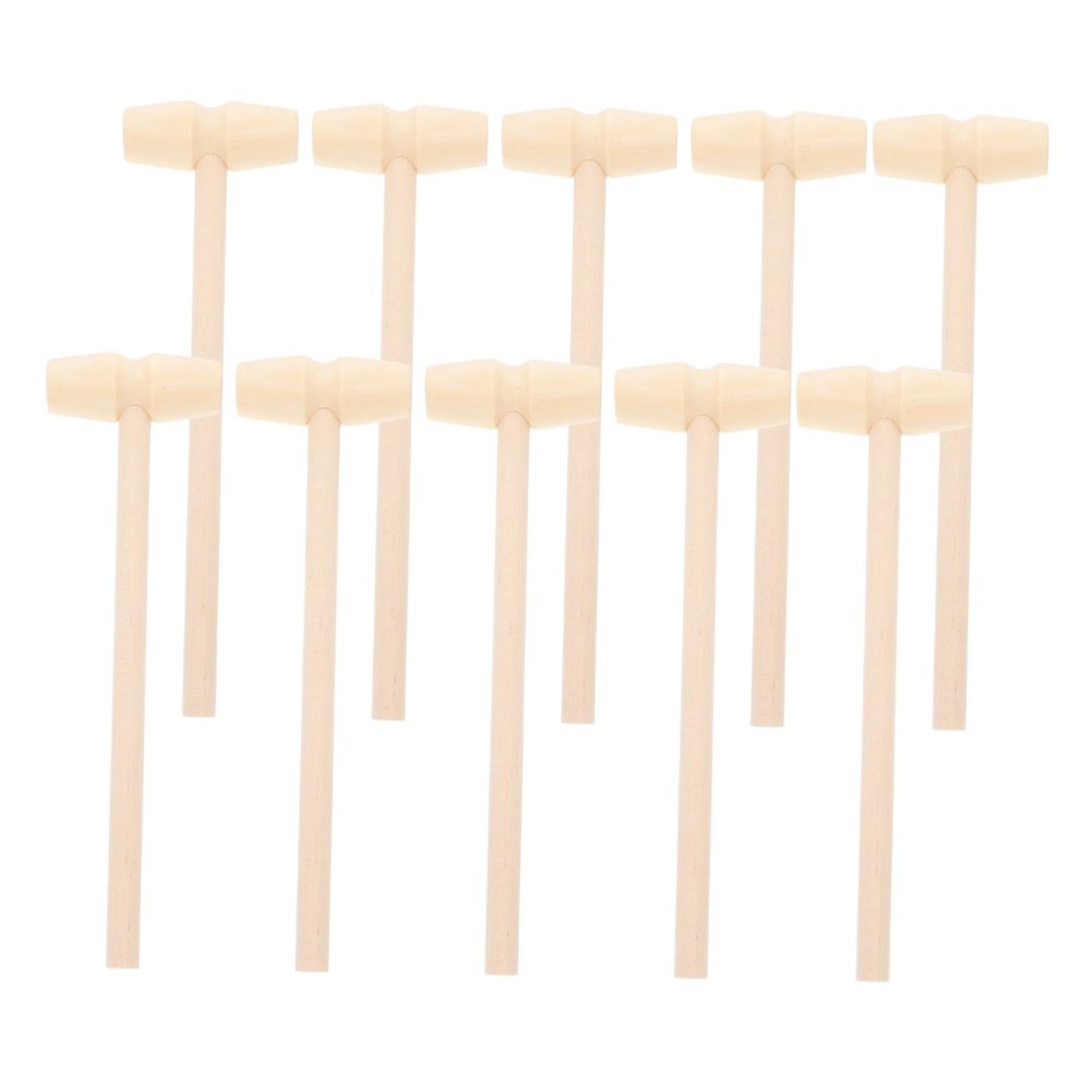 GARVALON 10pcs Mini Wooden Hammer Mallet Beat for Boys Educational Pounding Tool Enhancing Hand Eye Coordination and Dexterity Development