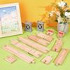OLYCRAFT 20Pcs Wooden Train Track Railway Track Expansion Straight and Stop Trains Tracks Intersection Cross Tracks Gray Bridge Piers Compatible with Most Railway Trains for Table Activities Games view 4