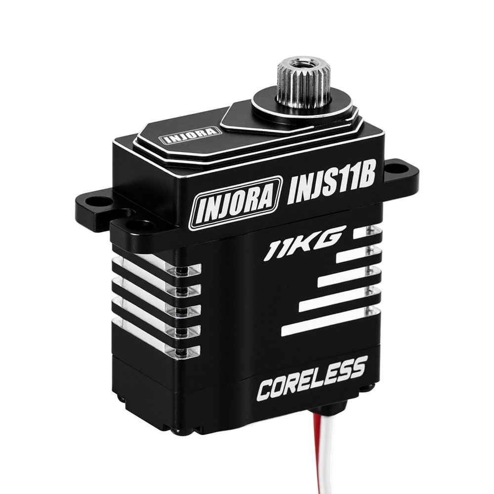 INJORA 11KG Coreless Digital Micro Servo High Torque Metal Gear for 1/18 1/24 RC Crawler Upgrade(Bottom Wire Exit)